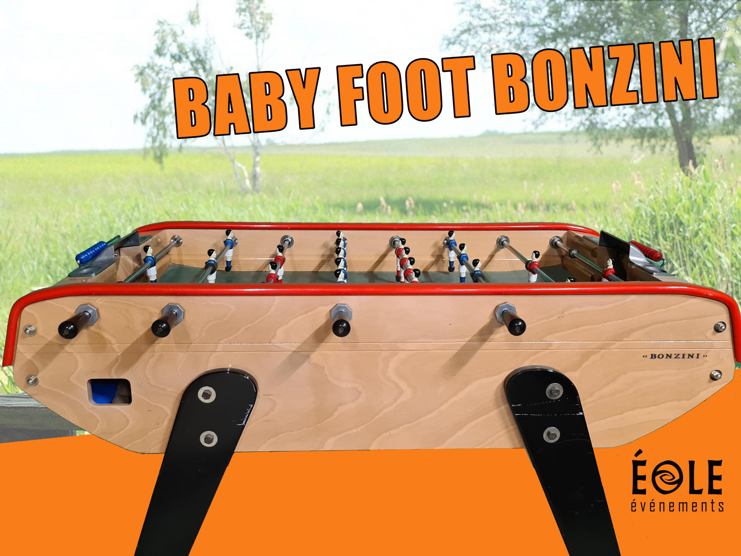 babyfoot bonzini sur un fond de parc